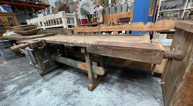 Rustic European  Woodworking  Workbench #7125