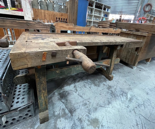 Rustic European  Woodworking  Workbench #7125