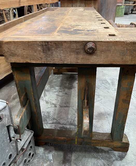 Rustic European  Woodworking  Workbench #7125