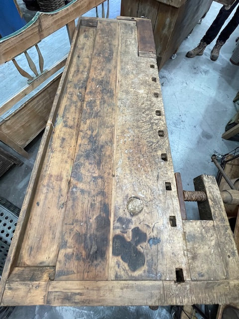 Rustic European  Woodworking  Workbench #7125