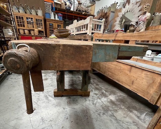 Rustic European  Woodworking  Workbench #7125