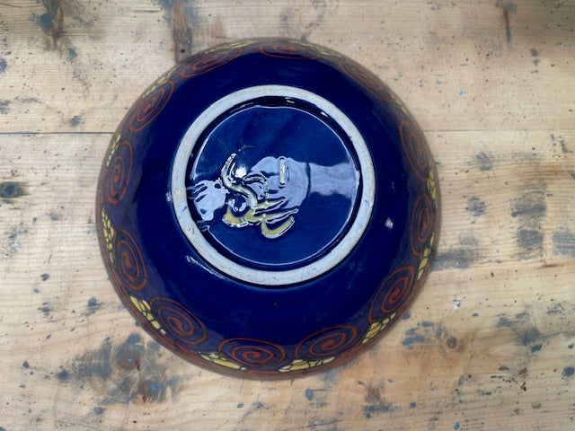 Vintage Hungarian   Glazed Ceramic Bowl  #7128