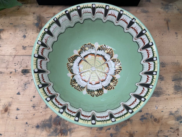 Vintage Hungarian   Glazed Ceramic Bowl  #7129