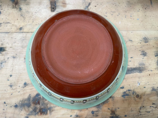 Vintage Hungarian   Glazed Ceramic Bowl  #7129