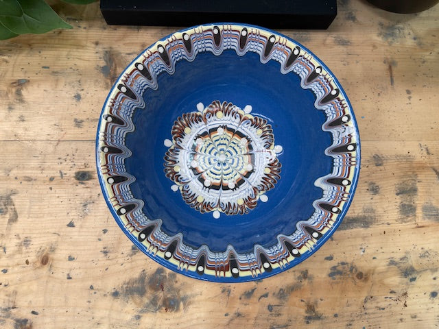 Vintage Hungarian   Glazed Ceramic Bowl  #7130