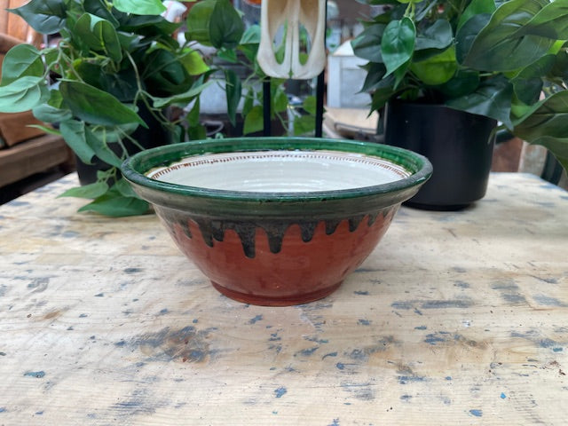 Vintage Hungarian   Glazed Ceramic Bowl  #7131