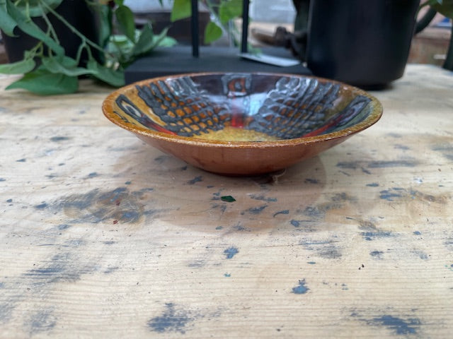 Vintage Hungarian   Glazed Ceramic Bowl  #7132