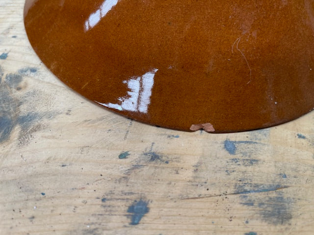 Vintage Hungarian   Glazed Ceramic Bowl  #7132