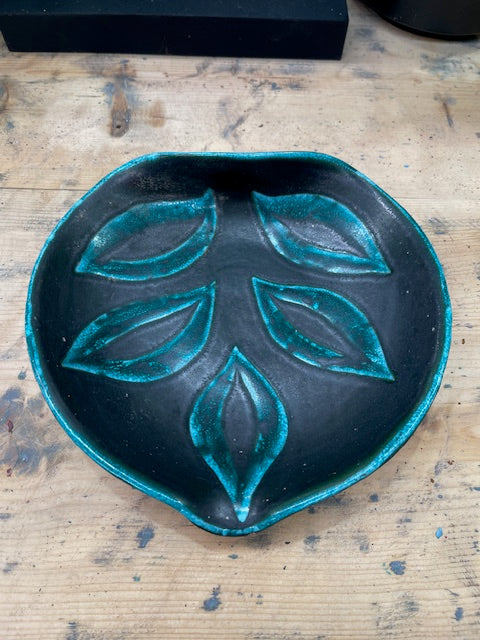 Vintage Hungarian   Glazed Ceramic Bowl  #7133