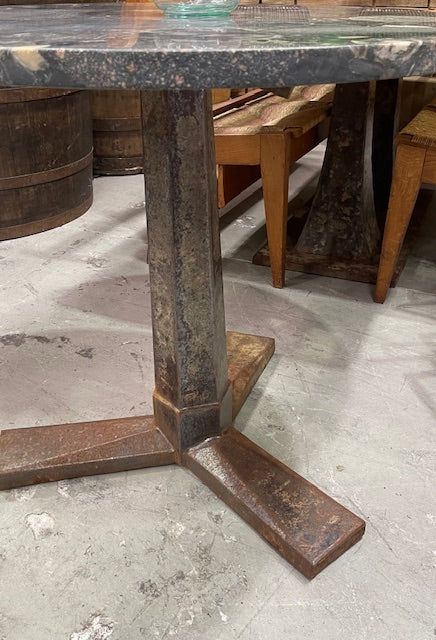 Norvigo Marble Top, Metal Base Table  #7141