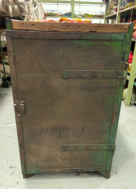 Vintage Eastern European Metal Army Cabinet #7142