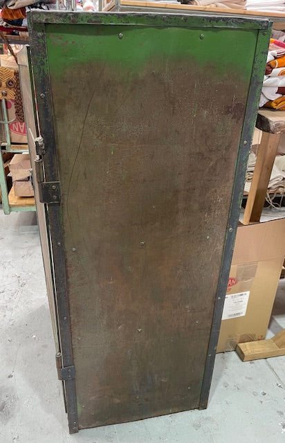 Vintage Eastern European Metal Army Cabinet #7142