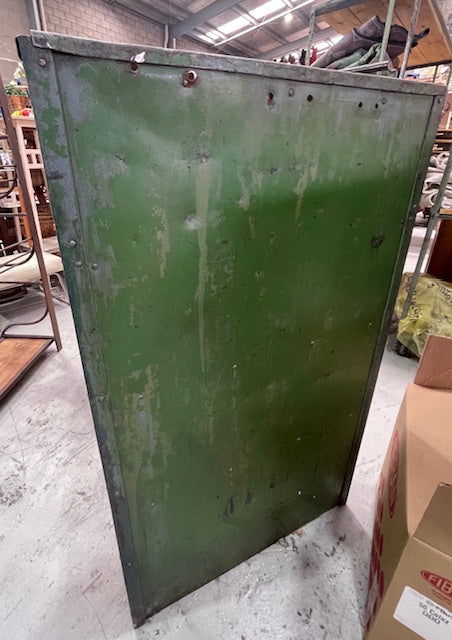 Vintage Eastern European Metal Army Cabinet #7142
