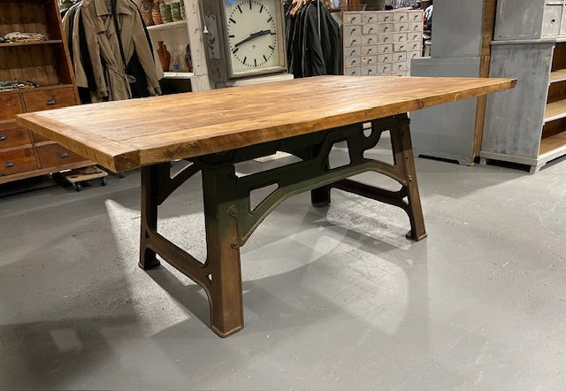 Wooden Top Cast- Iron Base  Kitchen Table  #6785