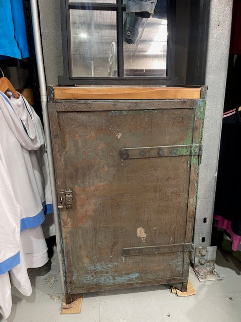 Vintage Eastern European Metal Army Cabinet #7143