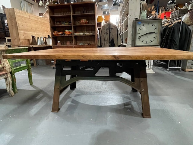 Wooden Top Cast- Iron Base  Kitchen Table  #6785