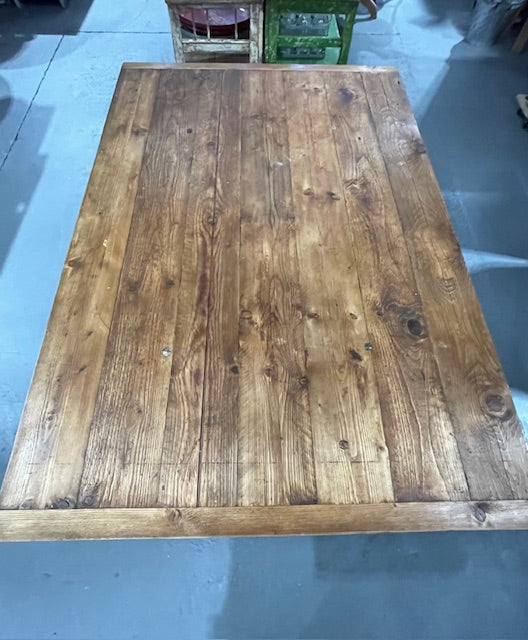 Wooden Top Cast- Iron Base  Kitchen Table  #6785