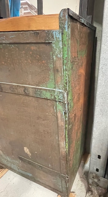 Vintage Eastern European Metal Army Cabinet #7143