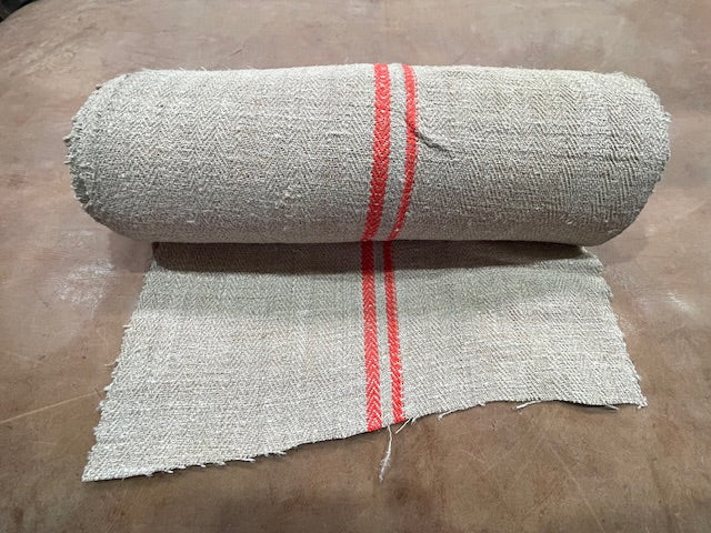 Vintage  Linen/Hemp Grain Sack Material  1940s  # 7163  (Read Information About This Item)