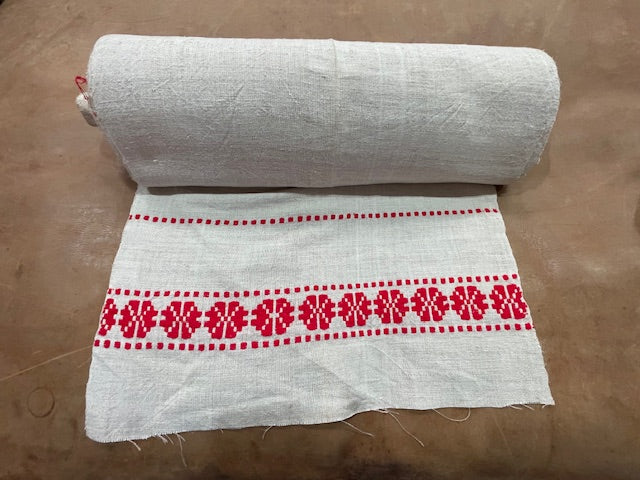 Vintage  Linen/Hemp Grain Sack Material  1940s  # 7173  (Read Information About This Item)