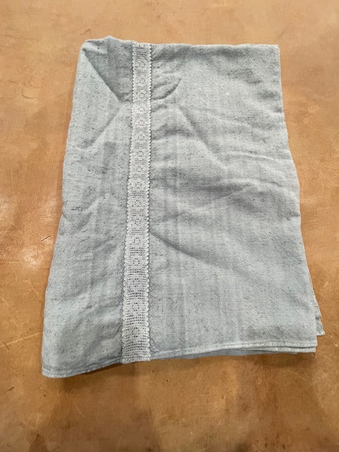 Steele Blue Dyed 1940s  Linen/Hemp Sheet    #7200  (Read Information About This Item)