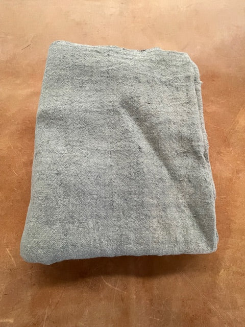 Steele Blue Dyed 1940s  Linen/Hemp Sheet    #7202  (Read Information About This Item)