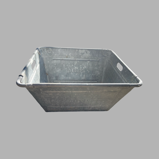 Vintage Miele  Galvanized Wash Tub with Stand  #7206