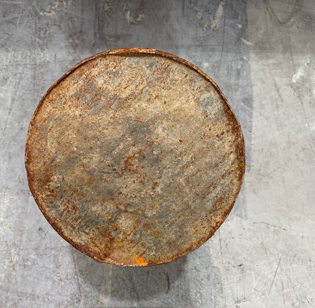 Rustic Turkish Galvanised No  Hole  Olive Picking Bucket  #7215