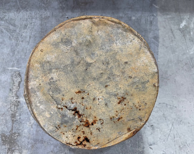 Rustic Turkish Galvanised No  Hole  Olive Picking Bucket  #7216