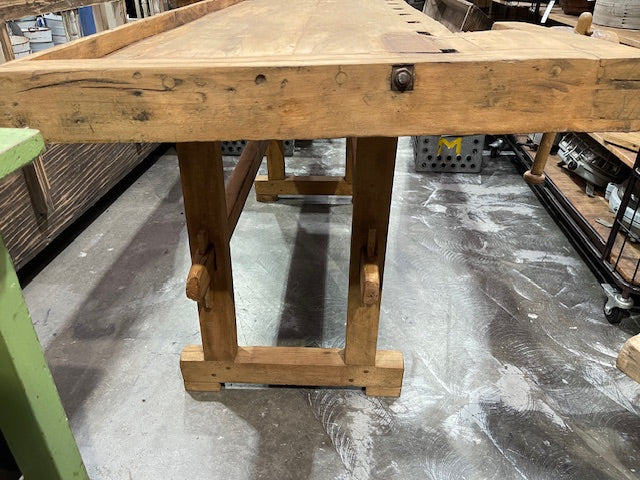Vintage / Rustic European  Woodworking  Workbench #7218
