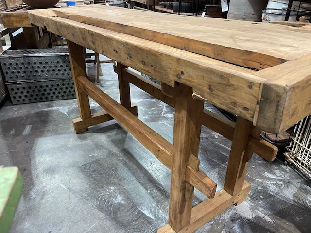 Vintage / Rustic European  Woodworking  Workbench #7218