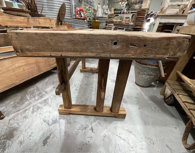 Vintage / Rustic European  Woodworking  Workbench #7220