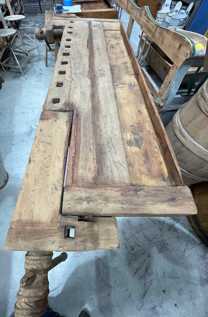 Vintage / Rustic European  Woodworking  Workbench #7220