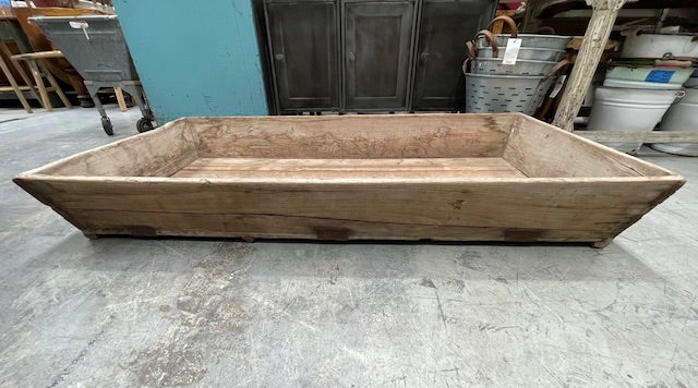 Large Vintage  French  Wine Yard Wooden  Display Tray  #7221