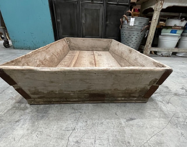 Large Vintage  French  Wine Yard Wooden  Display Tray  #7221