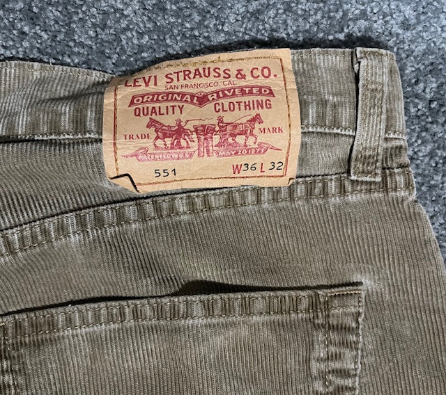 Vintage Nugat Cord 551  Levi Pants   #W146