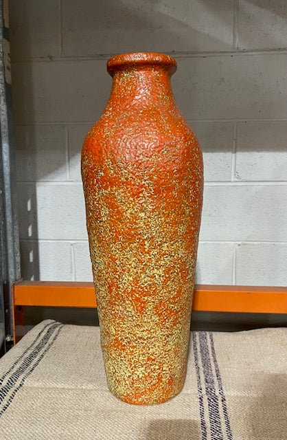 Vintage Hungarian Glazed Fat Lava  Vase   #6298