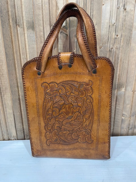 Vintage Tooled  Leather Bag  #VS26