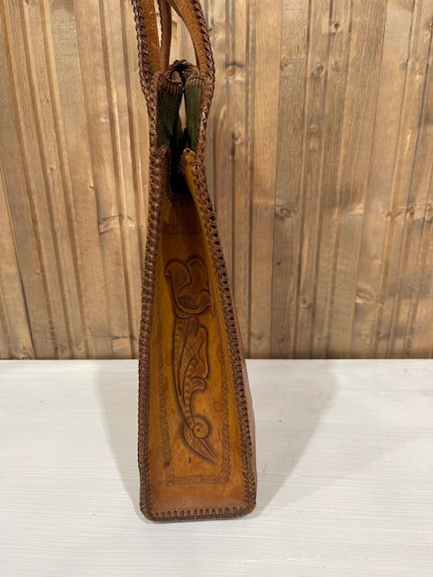 Vintage Tooled  Leather Bag  #VS26
