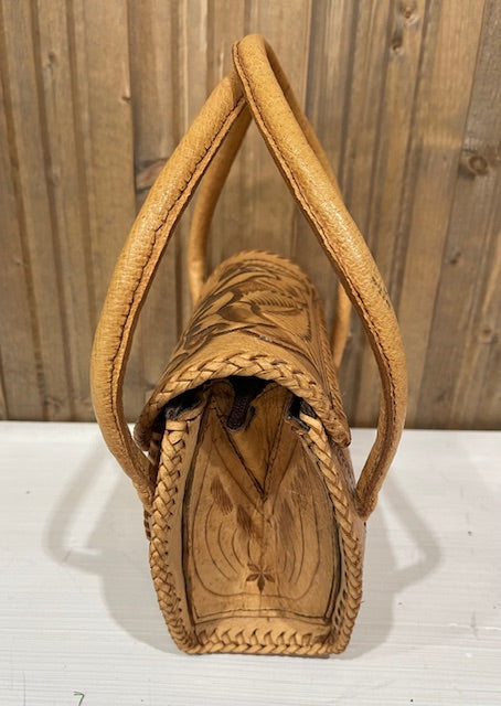 Vintage Tooled  Leather Bag  #VS27