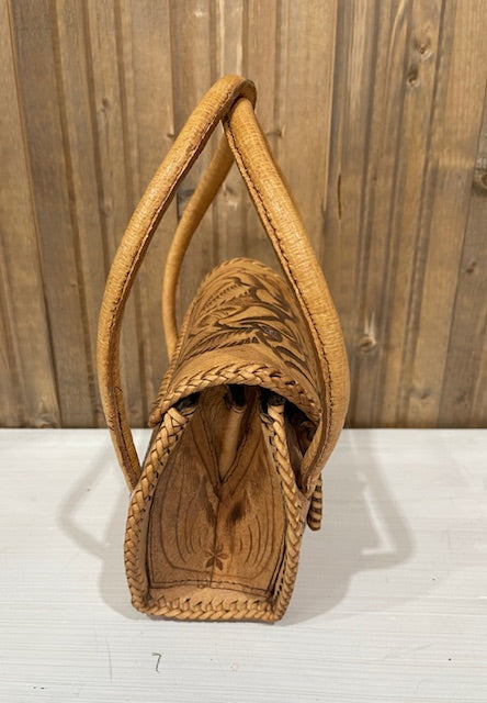 Vintage Tooled  Leather Bag  #VS27