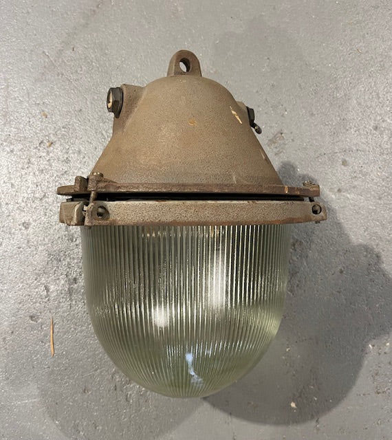 Vintage Industrial CZECH Bunker Light  #6318
