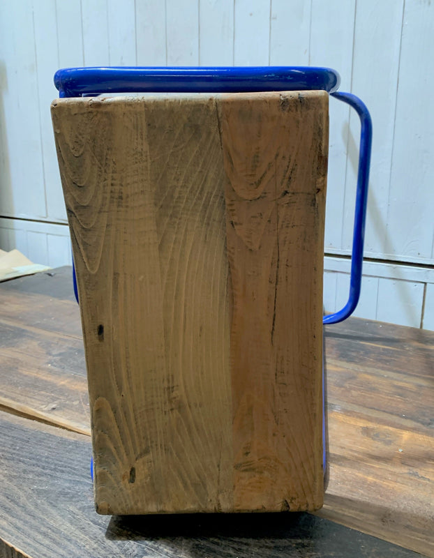 Metal Base with Wooden Seat Stool  # 5513