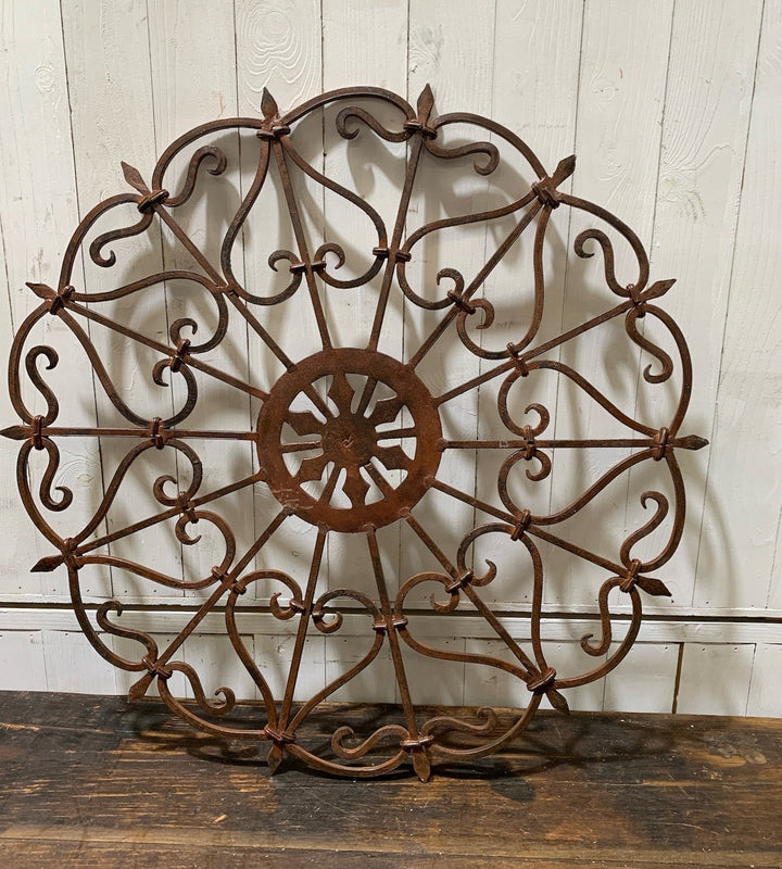 Round  Wrought Iron Wall Art Panel # 5606  Byron