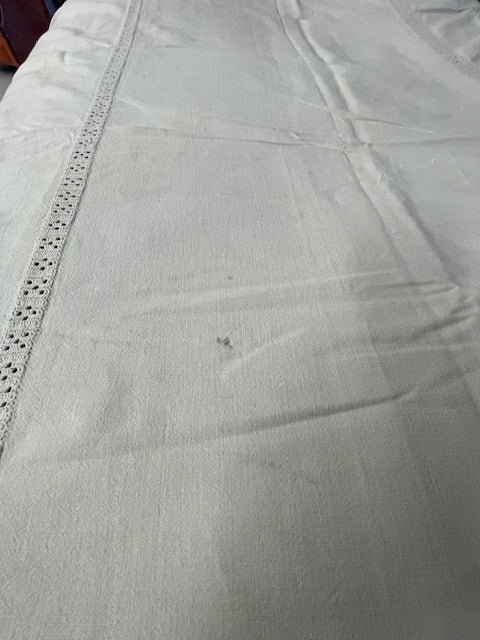 1940s  Linen/Hemp Sheet    #7222  (Read Information About This Item)