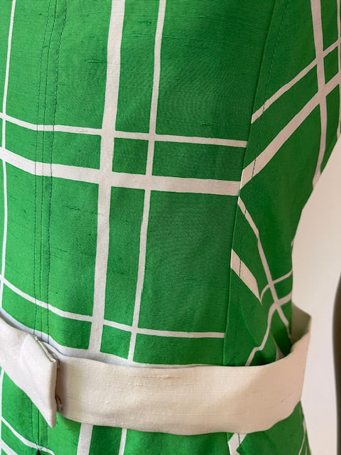French  ( Jane Lend ) Vintage Silk  Dress  #B113