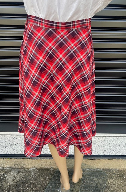 Vintage Tartan A-Line  Skirt  #B120