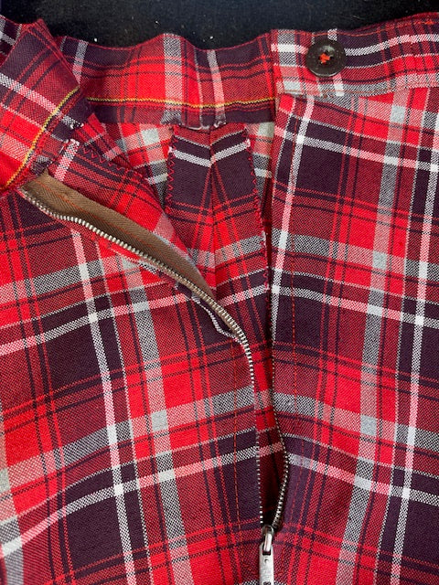 Vintage Tartan A-Line  Skirt  #B120