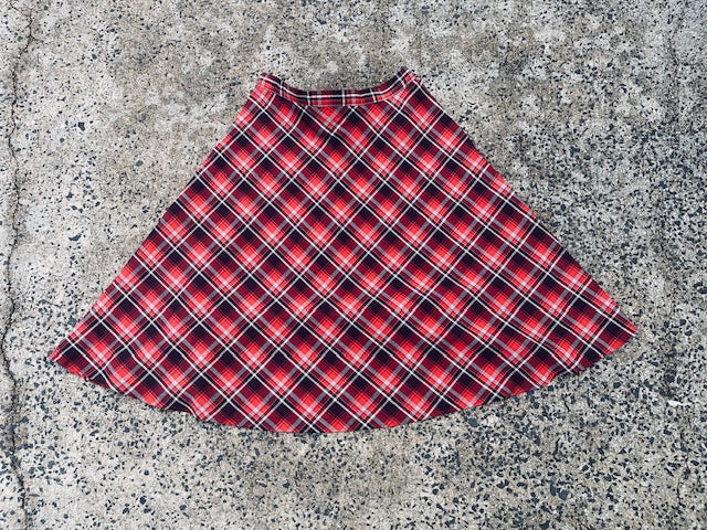 Vintage Tartan A-Line  Skirt  #B120