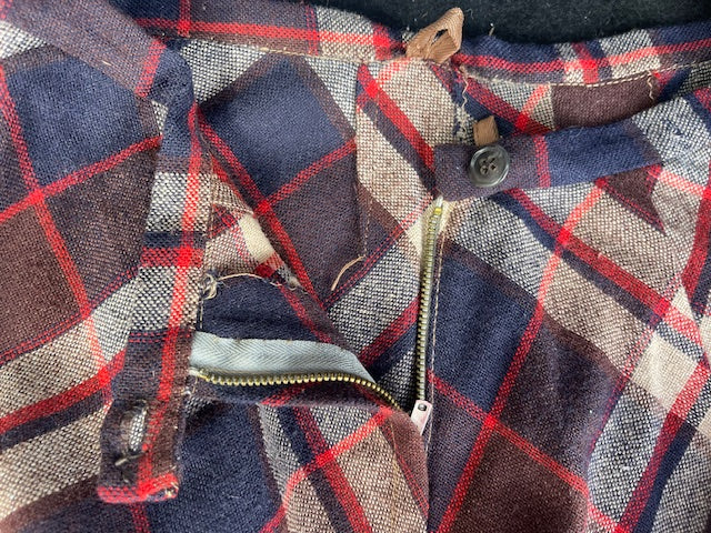 Vintage Tartan A-Line  Skirt  #B122